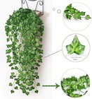 12 Pcs Fake Ivy Leaves Artificial Greenery Vines For Decor Room Decor Garland