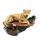 1982 Ceramichrome Mountain Lion Lioness Ceramic Mold Sculpture Animal Painted