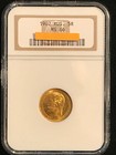   1902 Gold Coin Graded Ms 66 Russian Rouble Antique Ngc 5 Ruble Imperial Russia  