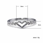 Romantic Heart 925 Silver Filled Ring Women Cubic Zircon Wedding Jewelry Sz 6-10