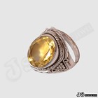 Citrine Oval Cut Gemstone 925 Sterling Silver Oxidized Ring For All Size Ja_507