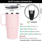 2 Flip Lids For 20oz Tumbler Cups Spill Resistant Fits Yeti Rtic Ozark Trail