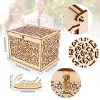 Large Rustic Wood Diy Wedding Card Box Lock Money Holder Reception Party