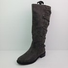 Journee Collection Carly Womens Sz 8 Black Fashion Side Zip Knee Hi Riding Boots
