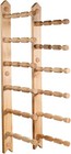 18 Bottle Wall Mounted Wooden Wine Rack Hardwood Rustic Farmhouse