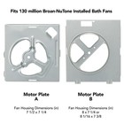 Re70bn Broan Nutone Nautilus 70 Cfm Bathroom Bath Fan Motor Kit