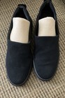 Ecco Black Fabric Slip On Wedge Heel Shoes Women Size 38 7-7 1 2 Soft Comfort