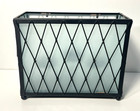 Metal Wire Box Glass Three Candle Tea Light Votive Holder Rectangle Decor Rustic