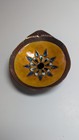 Vintage Copper Enamel Diya Oil Lamp Trinket Bowl Floral Burst Pattern 3 5 