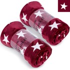 1 2 Pack Soft Micro Plush Flannel Fleece Throw Blanket 50  X 60  Various Colors