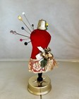Dress Form Pin Cushion Thimble Tape Measure Vintage Antique Sewing Stick Pins