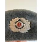 Vintage East German Nva Military Ushanka Winter Hat Grey Faux Fur Size 58