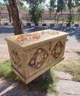 Wood Treasure Box W  Brass Work coffee Table camel Design Box w trunk Chest Box