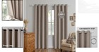 Elegant 84-inch Beige Blackout Curtains - Thermal Insulated Grommet 2 Panels