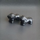2pc Mini Carved Crystal Gemstone Dachshund Figurine Statue Sculpture Home Decor