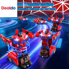 Transforming Rc Car Robot Toy 2 4ghz Remote Control 360 Rotation Lights