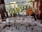 Beautiful Antique Floral Deep Etched Gas Oil Victorian Beveled Rim Glass Shade