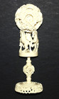 Vintage Chinese Carved Resin Puzzle Mystery Ball Devil s Work Horse Stand 10 75 