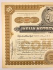     1930 Indian Motorcycle Company Stock Certificate  100 Shares  Collectible     