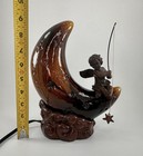Vintage Cherub Moon Lamp Cupid Fishing Star Night Light Angel Romantic 