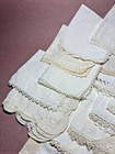 Mixed Lot Of  30 Vintage Tatted crocheted Napkins handkerchiefs