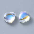 100x Clear Spray Painted Ab Color Teardrop Glass Spacer Beads Jewelry Making