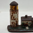 Vintage Lighthouse Cast Iron Door Stop Painted Cottage Decor Nautical Beach