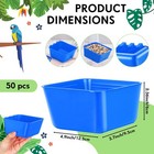 50 Pcs Cage Cups Chicken Feeder Cups 16 Oz Hanging Bird Food Water Bowl Bunny   