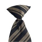 Pierre Cardin  Boys Black   Gold Strip 11    Long  Clipon Tie   Polyester