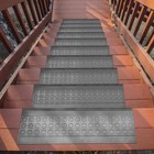 Ottomanson Stair Tread Covers Outdoor Rubber Black Dots Nonslip 10 x30  Set Of 5