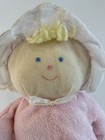 Vtg Eden Pink Baby Doll Terry Cloth Plush Lace Bonnet Blonde 10-11     see Photos