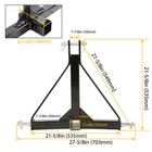 3 Point 2  Receiver Trailer Hitch Category One Tractor Tow Hitch Drawbar Adapter