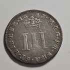 1687 England 3p Three Pence 0 925 Silver Km 450  Roman Ii High Grade Coin