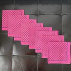 Vintage 70s Charles Demery Pink Blue Floral 16  Square Napkins Set Of 8 France