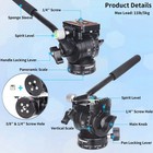 Innorel F20 Mini Tripod Fluid Head Metal Camera Pan Tilt Head For Video Dslr
