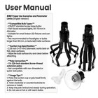 Qwork Professional Light Bulb Changer Kit - 3 Piece Set - 2 25 Inches  Black