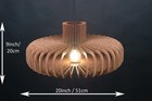 Walnut Hdf Wood Pendant Light Modern Scandinavian Ceiling Fixture Nordic Hanging