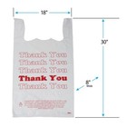 Large Plastic Thank You Bags  t-shirt Bags  18  X 8  X 30  - Case Of 500