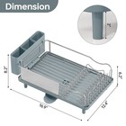 Stainless Steel Dish Drying Rack - Large Capcity 17x5 5x13 Inches  Pale Blue