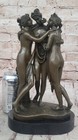 Bronze Statue Figurine The Three Graces Sculpture Hot Cast Signed Canova