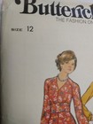 Shirtdress Dress Wide Waist 12 Butterick 4477 Sewing Pattern Cut Vtg V Neck