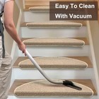 Bullnose Carpet Stair Treads Non Slip 13 Pcs  8 7      x26       Beige