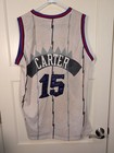 Vtg Nike Toronto Raptors Vince Carter  15 White Dinosaur Jersey Nba Team Xxl