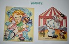 Lot Of 20 Vintage 1940s     1950s Girl Birthday Cards Flocked Novelty Die Cut   1 
