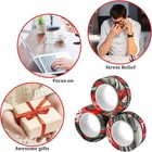 Magnetic Rings Fidget Toy 6pcs Set Novelty Toys For 6pcs Black Marble 