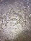 English Brass Embossed Plaque Wall Vintage Decor 14 5     2e