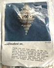 Vtg Herrschners Beaded Sequin Pearl Christmas Ornament Kit White Gold - Makes 4