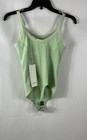 Lululemon Women s Ribbed Yoga Bodysuit Creamy Mint Thong Cut Sleeveless Nwt Sz 4