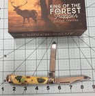 Rr1557 Rough Rider     King Of The Forest    Whitetail Trapper Bone Pocket Knife