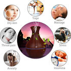 Essential Oil Diffuser Humidifier Aromatherapy Walnut Wood Grain Vase Aroma Led